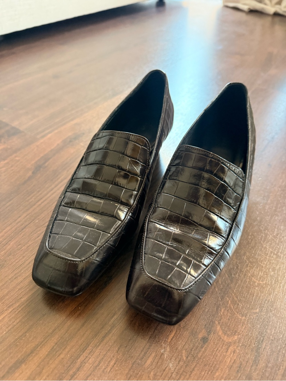 COS croc-effect leather loafers